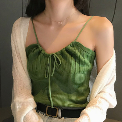 Maieu de damă tricotat cu cravate