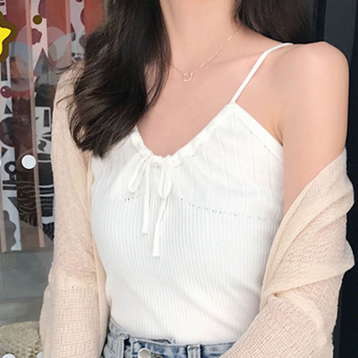 Maieu de damă tricotat cu cravate