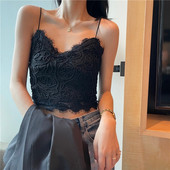 Top de damă model nou cu decolteu în V și dantelă