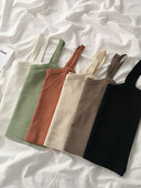 Maieu casual de damă, cu bretele subțiri tricotate