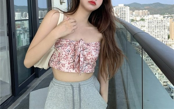 Bustieră color de zi cu zi pentru femei, cu imprimeu color și cravate