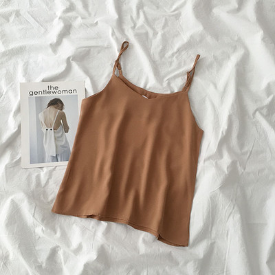 Maieu de dama cu bretele subtiri model uni in mai multe culori