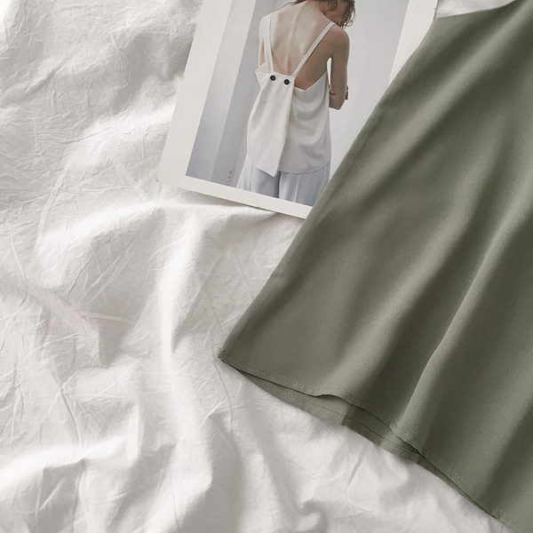 Maieu de dama cu bretele subtiri model uni in mai multe culori