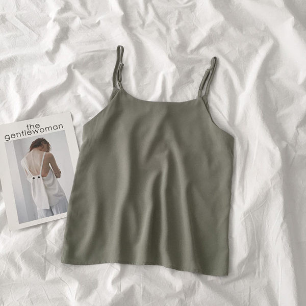 Maieu de dama cu bretele subtiri model uni in mai multe culori