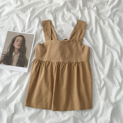 Maieu modern de damă cu panglică și bretele largi