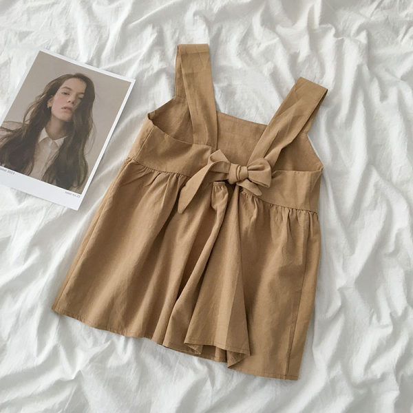 Maieu modern de damă cu panglică și bretele largi