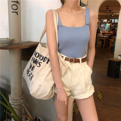 Γυναικεία μπλούζα με τετράγωνο ντεκολτέ και φαρδιά τιραντάκια