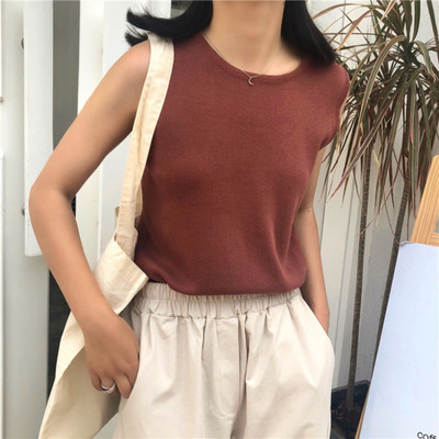 Maieu casual de damă, cu decolteu oval și bretele largi