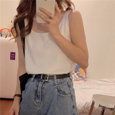 Γυναικεία αμάνικι  μπλούζα με οβάλ λαιμόκοψη