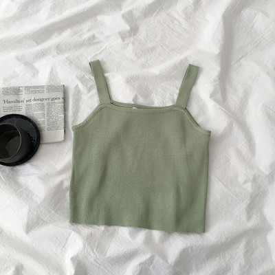 Μοντέρνα γυναικεία αμάνικι μπλούζα με τιραντάκια σε διάφορα χρώματα