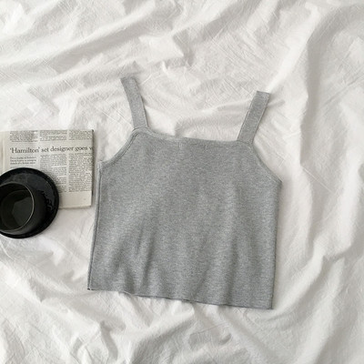 Μοντέρνα γυναικεία αμάνικι μπλούζα με τιραντάκια σε διάφορα χρώματα