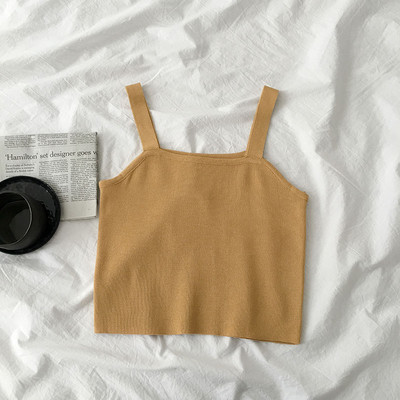 Μοντέρνα γυναικεία αμάνικι μπλούζα με τιραντάκια σε διάφορα χρώματα