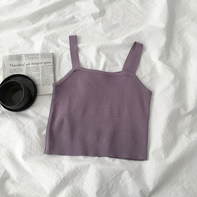 Μοντέρνα γυναικεία αμάνικι μπλούζα με τιραντάκια σε διάφορα χρώματα