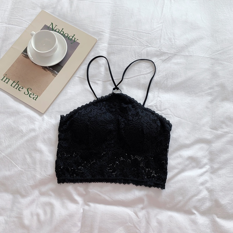 Maieu de damă din dantelă cu bretele încrucișate