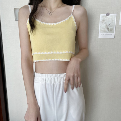 Maieu scurt cu bretele subțiri în diferite culori