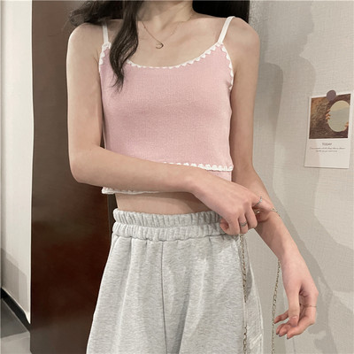 Maieu scurt cu bretele subțiri în diferite culori