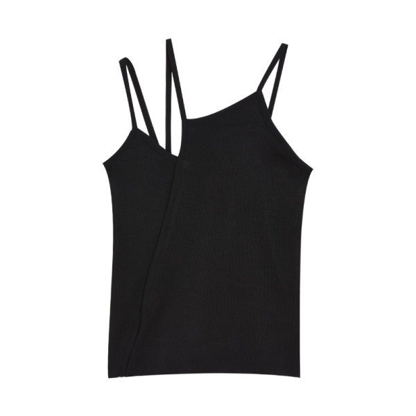 Καθημερινή γυναικεία  αμάνικι μπλούζα με κομμένο μέρος