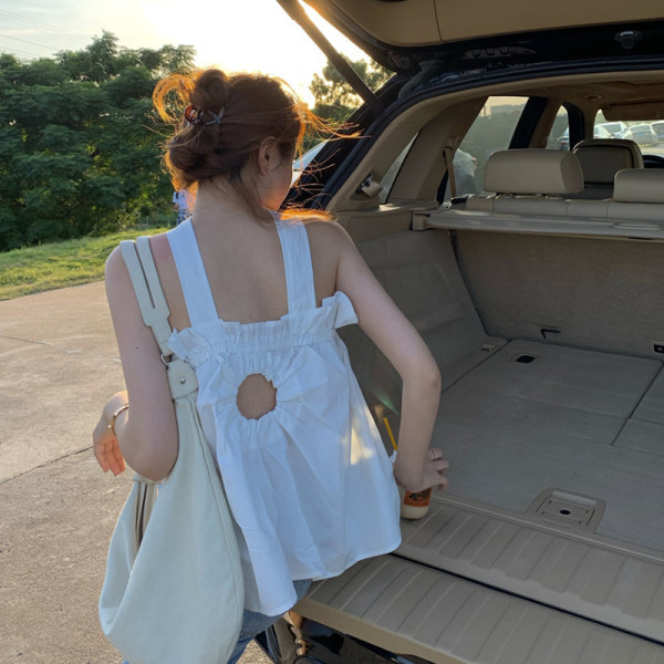 Γυναικεία μπλούζα με φαρδύ τιραντάκι  και  βολάν