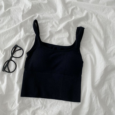 Νέο μοντέλο γυναικείο αμάνικο μπλουζάκι σε διάφορα χρώματα με τετράγωνη λαιμόκοψη