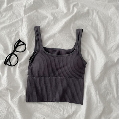 Νέο μοντέλο γυναικείο αμάνικο μπλουζάκι σε διάφορα χρώματα με τετράγωνη λαιμόκοψη