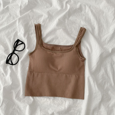 Νέο μοντέλο γυναικείο αμάνικο μπλουζάκι σε διάφορα χρώματα με τετράγωνη λαιμόκοψη