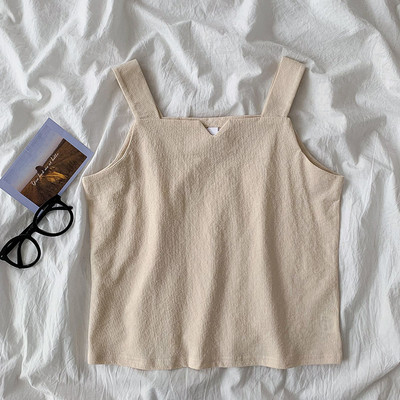 Νέο μοντέλο γυναικείο αμάνικο μπλουζάκι με τετράγωνο ντεκολτέ