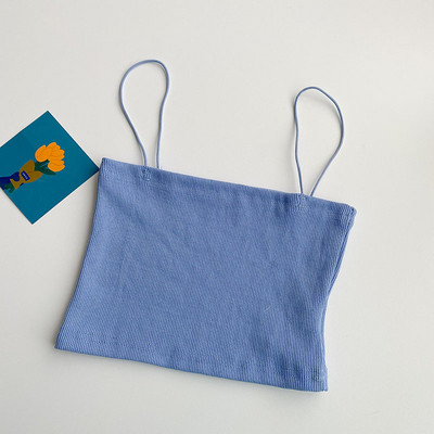 Maiou scurt dama model nou cu bretele subtiri in mai multe culori