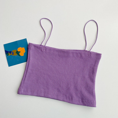 Maiou scurt dama model nou cu bretele subtiri in mai multe culori