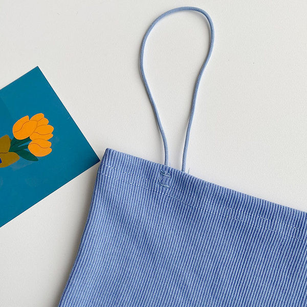 Maiou scurt dama model nou cu bretele subtiri in mai multe culori