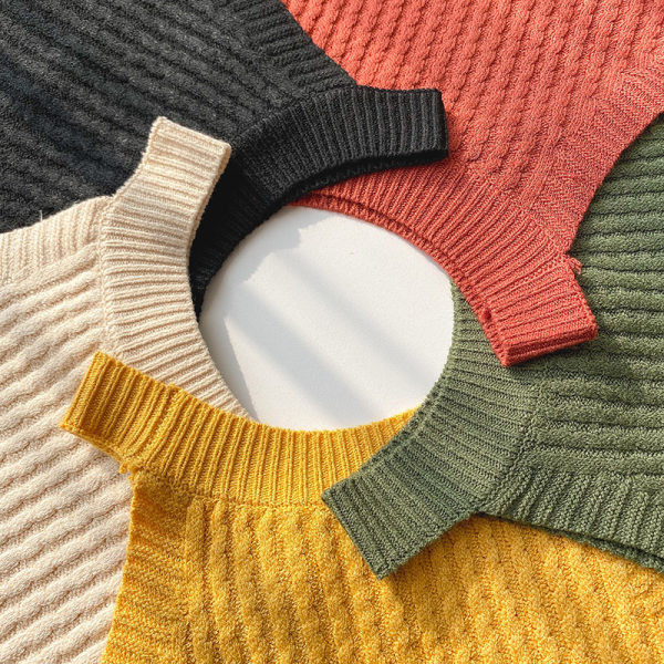 Maieu casual dama tricotat cu decolteu oval - mai multe culori