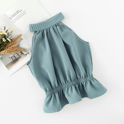 Γυναικεία αμάνικι μπλούζα με ελαστική μέση