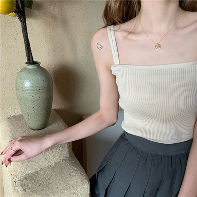 Maieu de damă din catifea cu bretele subțiri