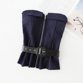 Μοντέρνο γυναικείο μπουστάκι με φερμουάρ και ζώνη