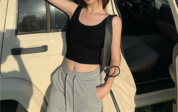 Maieu de zi cu zi pentru femei, într-o singură culoare, cu bretele largi