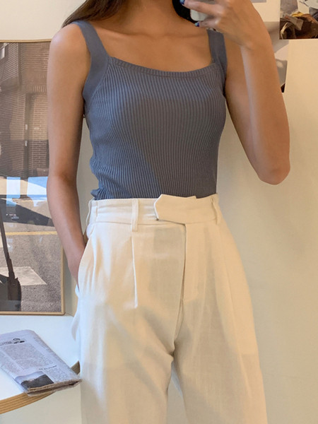 Maieu casual dama cu bretele late - decolteu patrat