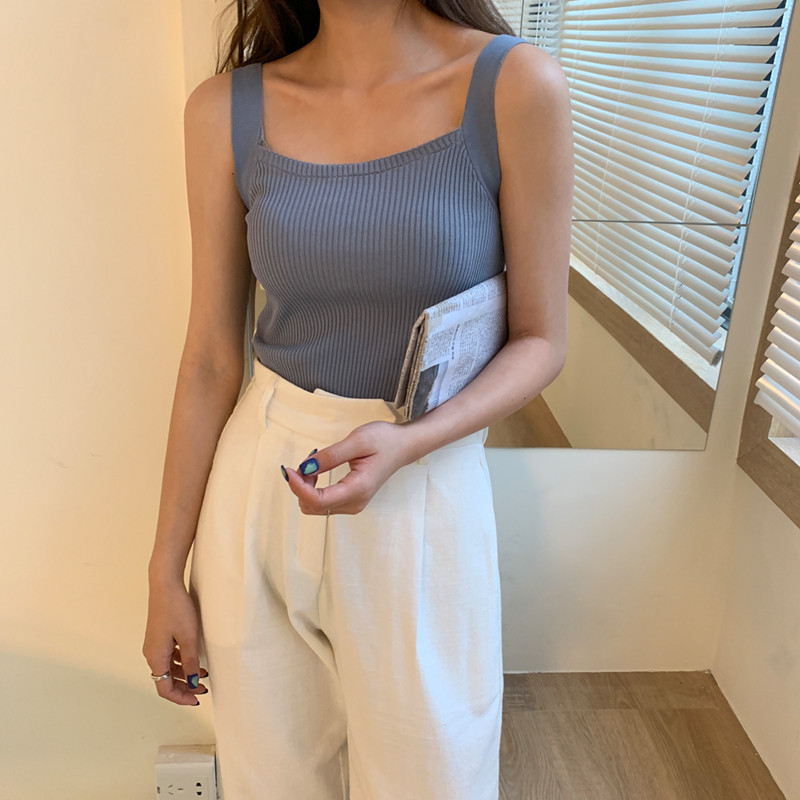 Maieu casual dama cu bretele late - decolteu patrat