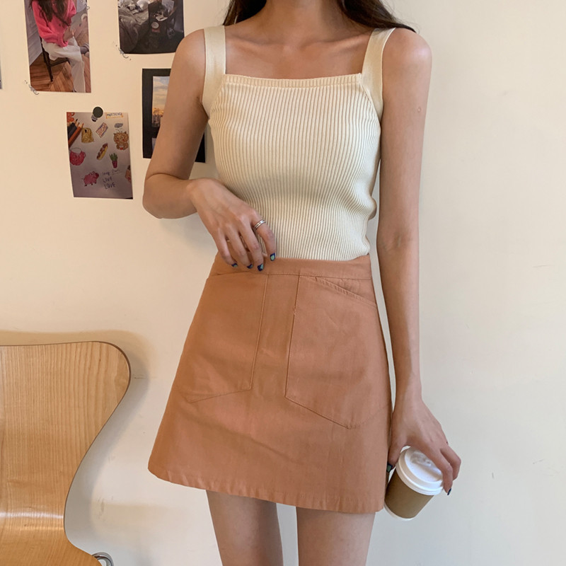 Maieu casual dama cu bretele late - decolteu patrat