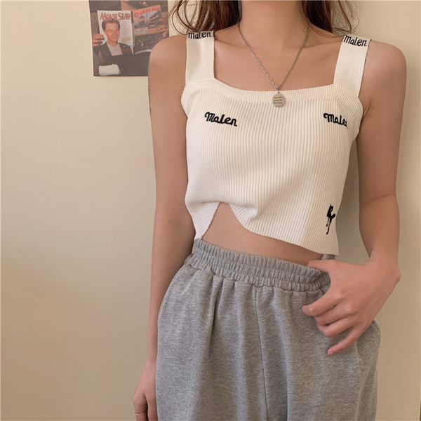 Γυναικεία κοντή αμάνικι μπλούζα  σε τρία χρώματα