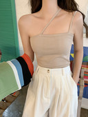 Καθημερινή γυναικεία αμάνικι μπλούζα με λεπτά τιραντάκια