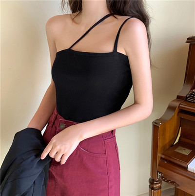 Καθημερινή γυναικεία αμάνικι μπλούζα με λεπτά τιραντάκια