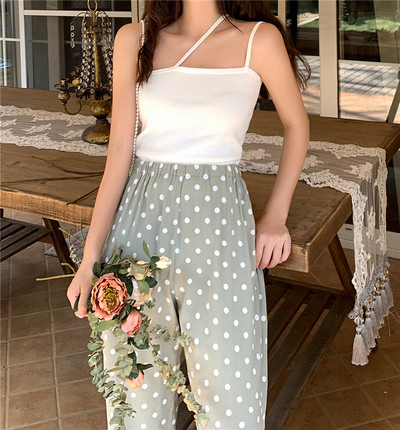 Καθημερινή γυναικεία αμάνικι μπλούζα με λεπτά τιραντάκια