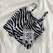 Maieu casual de damă cu model animal și decolteu rotund