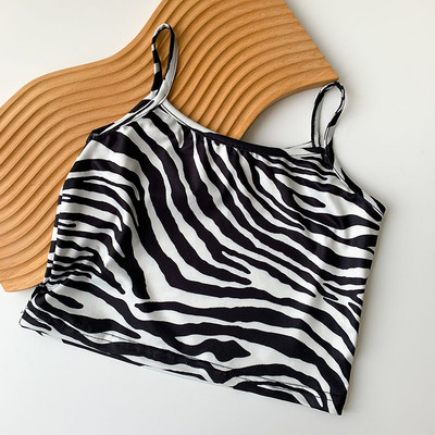 Maieu casual de damă cu model animal și decolteu rotund