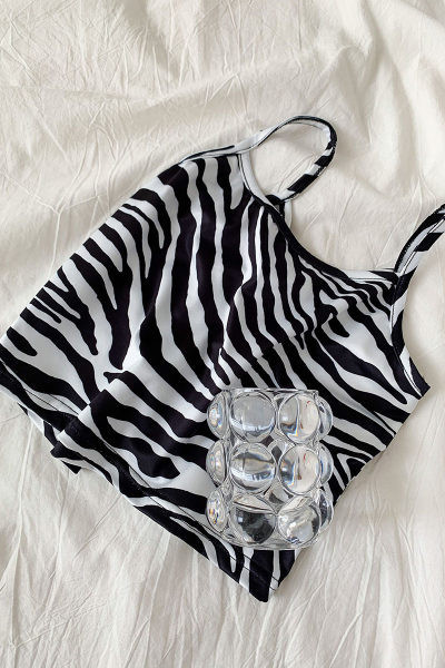 Maieu casual de damă cu model animal și decolteu rotund