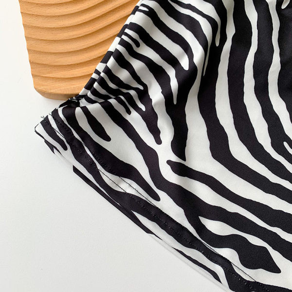 Maieu casual de damă cu model animal și decolteu rotund