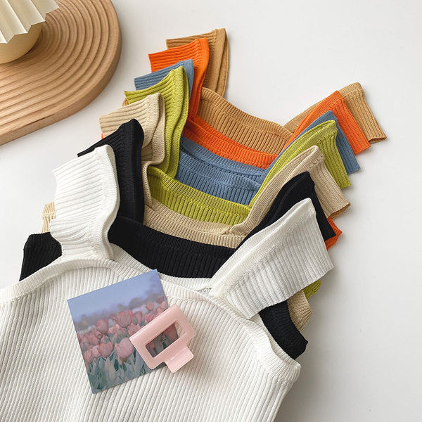 Maieu de damă model nou cu bretele largi și decolteu pătrat