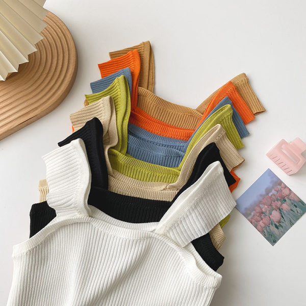 Maieu de damă model nou cu bretele largi și decolteu pătrat