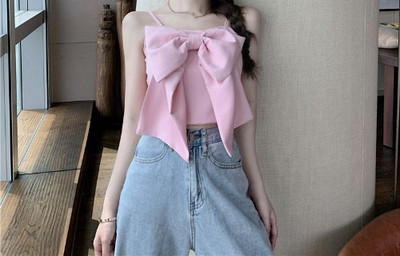 Maiou de dama model nou cu panglica si bretele subtiri