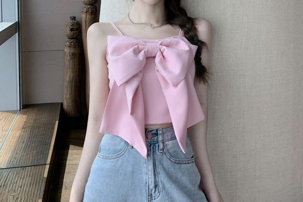 Maiou de dama model nou cu panglica si bretele subtiri