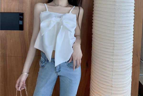 Maiou de dama model nou cu panglica si bretele subtiri